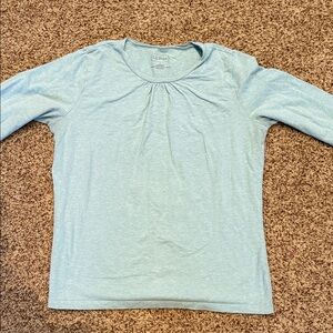 L.L. Bean Light Blue Long Sleeve Tee, large